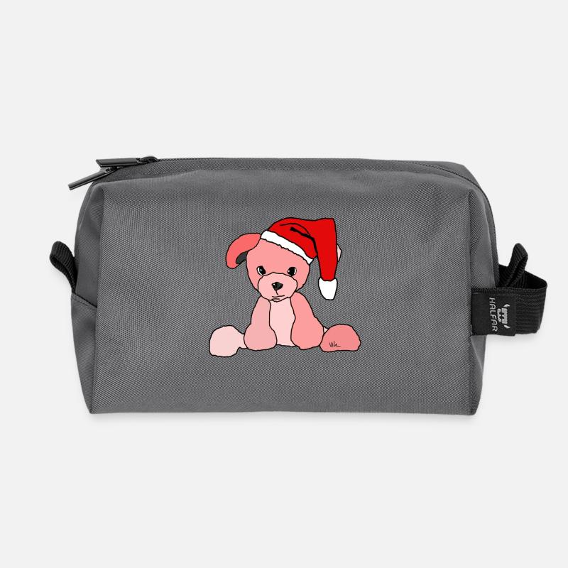 Weihnachten Hund christmas dog - Recycelte Kulturtasche - Anthrazit