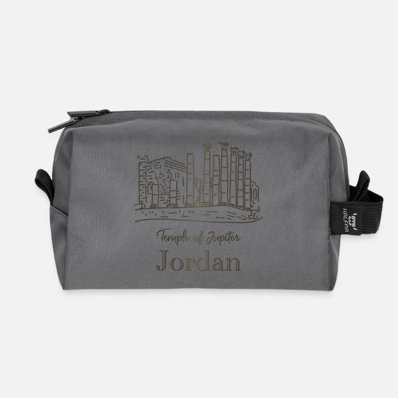 Jordanien, Gerasa, Tempel des Jupiter - Recycelte Kulturtasche - Anthrazit