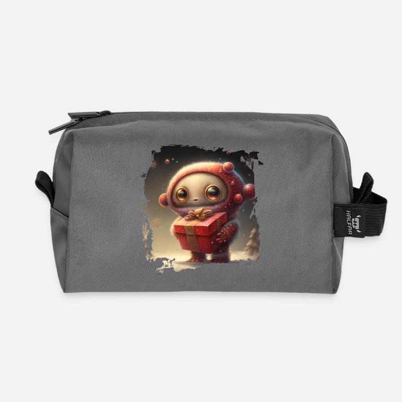 Kuscheliger Weltraumheld mit Geschenk - Recycelte Kulturtasche - Anthrazit
