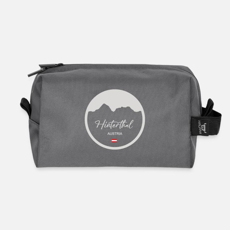 Hinterthal Austria Mountain Circle - Recycelte Kulturtasche - Anthrazit