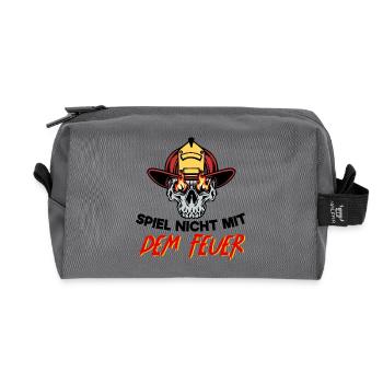 Feuerwehrhelm Statement Feuerwehr Brandschutz - Recycelte Kulturtasche - Anthrazit - Vorne