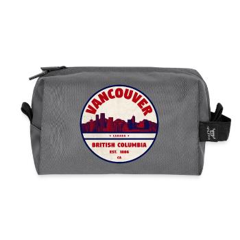 Vancouver Skyline Vintage Logo - Recycelte Kulturtasche - Anthrazit - Vorne
