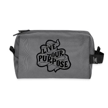 live your purpose - Recycelte Kulturtasche - Anthrazit - Vorne