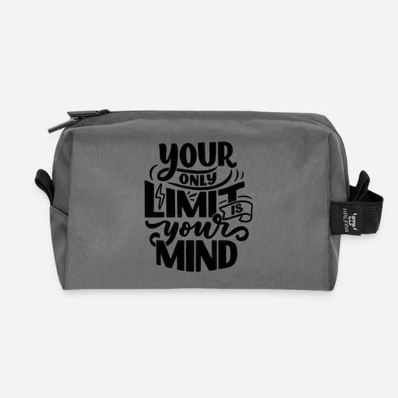 YOUR ONLY LIMIT IS YOUR MIND - Recycelte Kulturtasche - Anthrazit