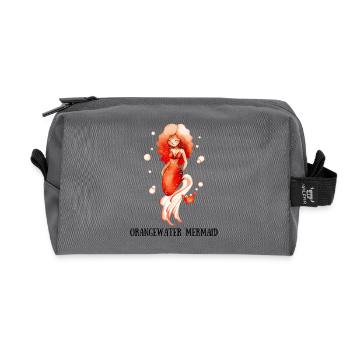 Orange-Water Mermaid - Recycelte Kulturtasche - Anthrazit - Vorne
