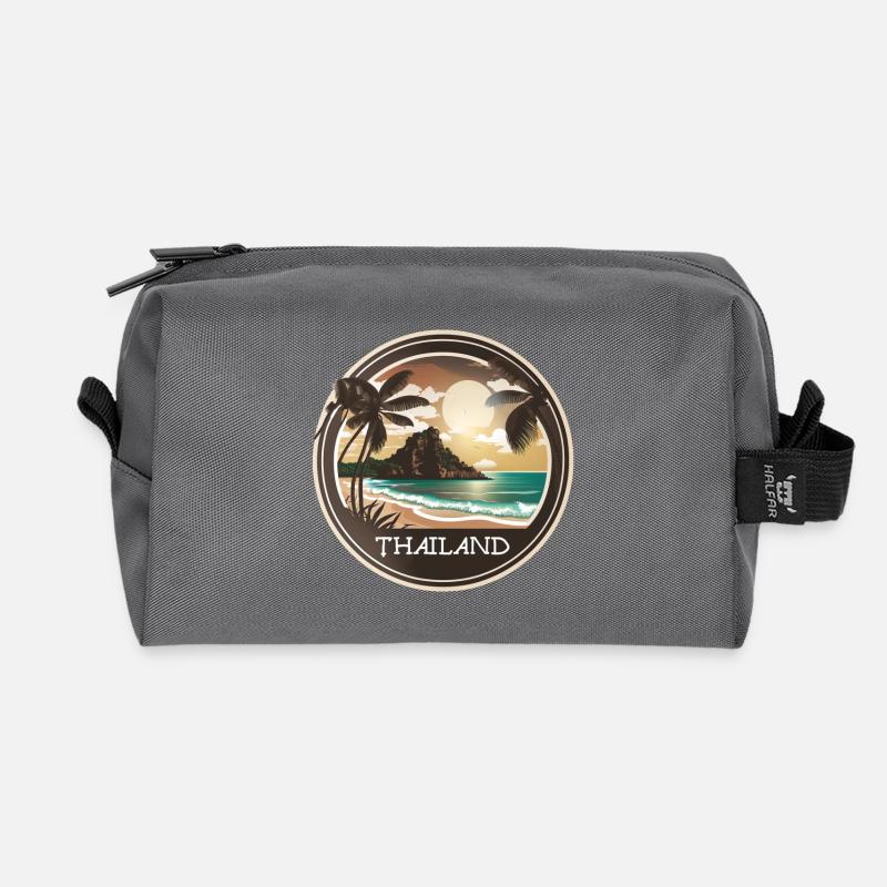 Thailand - Recycelte Kulturtasche - Anthrazit