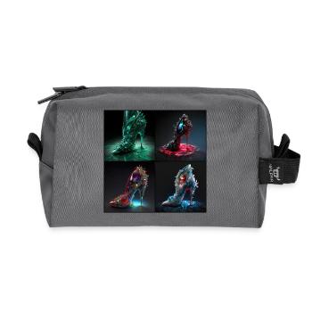 Extreme stiletto heels - Recycled Toiletry Zip Bag - anthracite - Front