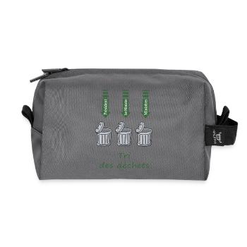 Tri des déchets - Trousse de toilette en tissu recyclé - anthracite - Devant