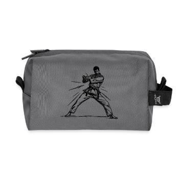 Karate Turnier Sparring Meisterschaft Partner - Recycelte Kulturtasche - Anthrazit - Vorne