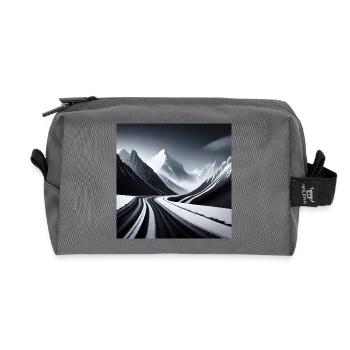 Winter - Recycled Toiletry Zip Bag - anthracite - Front