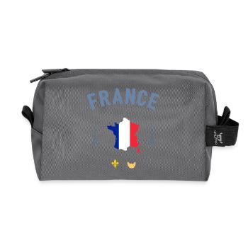 France - Trousse de toilette en tissu recyclé - anthracite - Devant