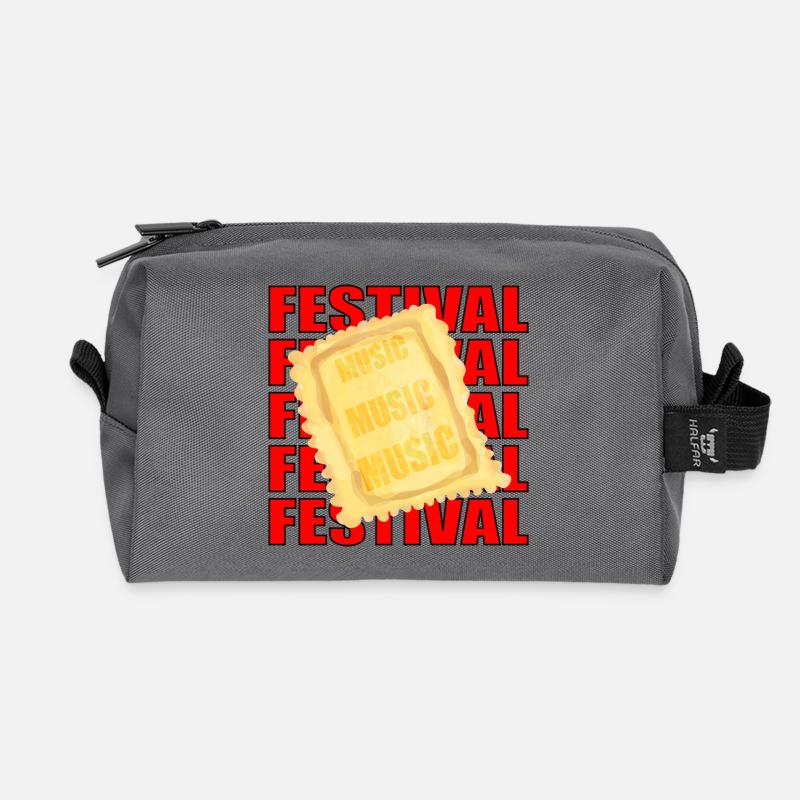Music Festivals Ravioli PASTA NUDEL CAMPING ESSEN - Recycelte Kulturtasche - Anthrazit