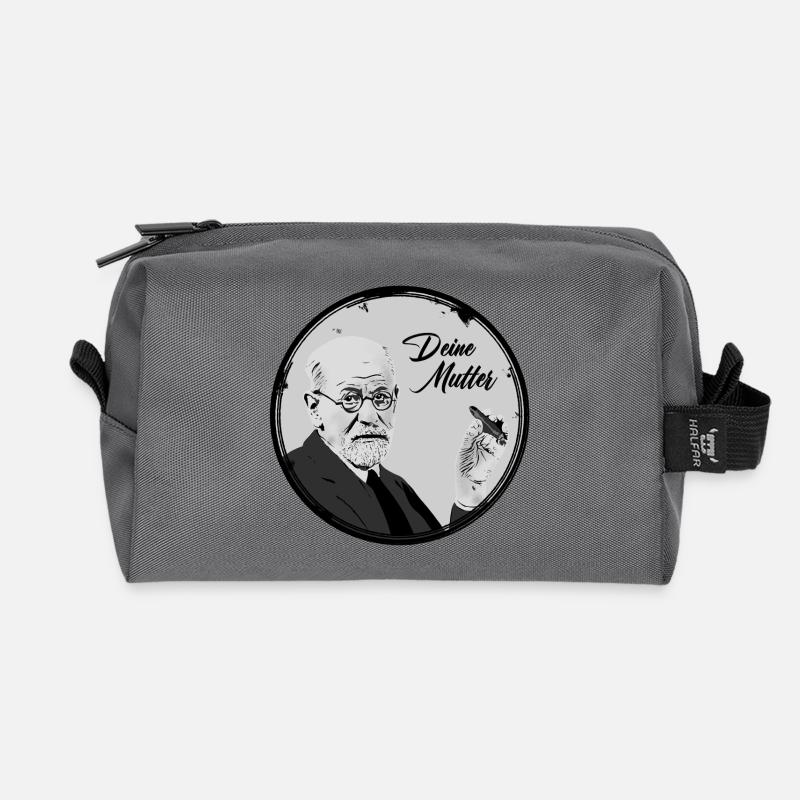 Deine Mutter Freud - Recycelte Kulturtasche - Anthrazit