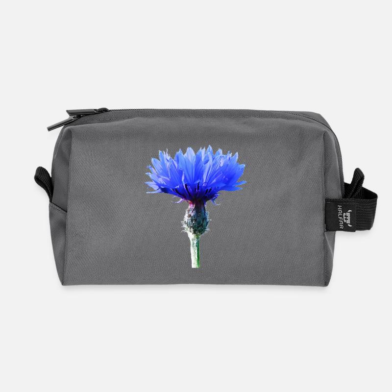 Cornflower - Recycled Toiletry Zip Bag - anthracite