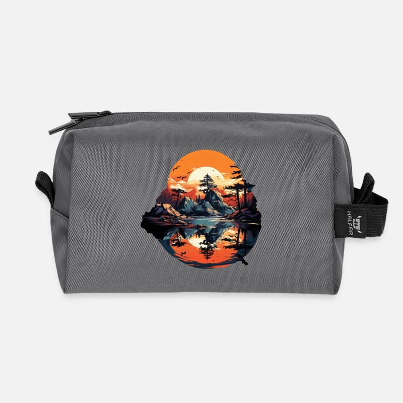 Landschaft - Recycelte Kulturtasche - Anthrazit