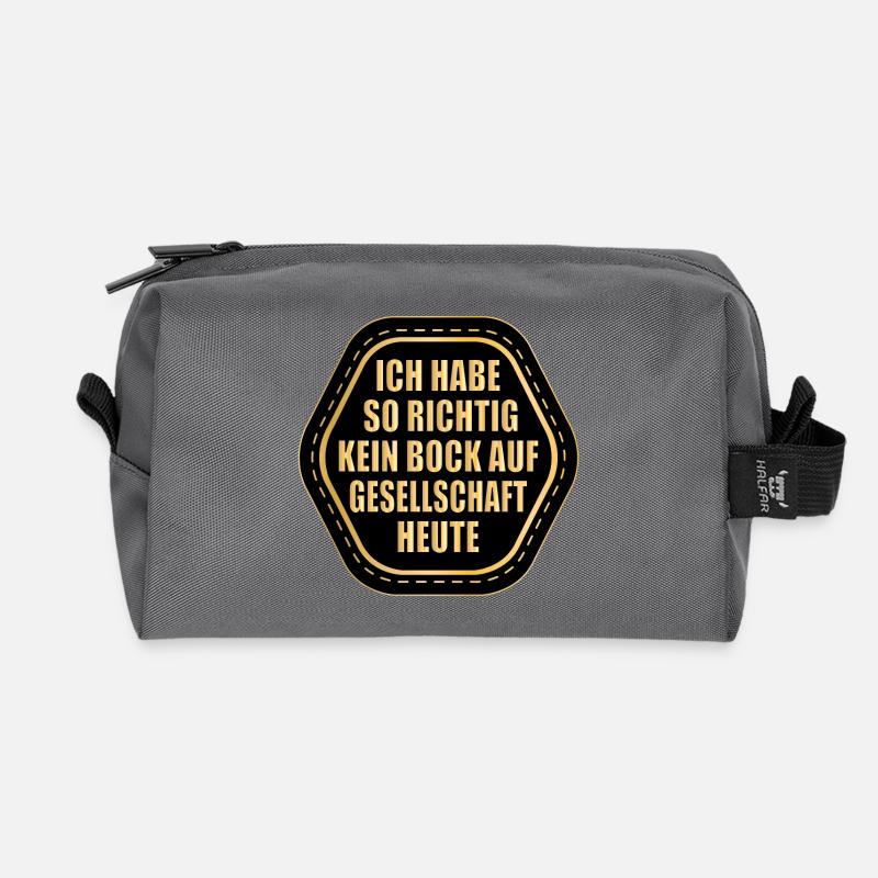 KEIN BOCK AUF GESELLSCHAFT HEUTE - Recycelte Kulturtasche - Anthrazit