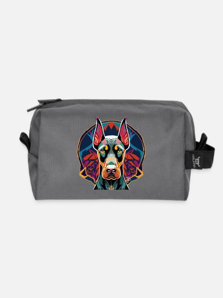 Dobermann - Recycelte Kulturtasche - Anthrazit