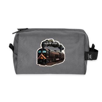 Train Life : Le train de l'aventure - Trousse de toilette en tissu recyclé - anthracite - Devant