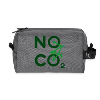 Environment Co2 Statement Climate Change Nature Conservation Earth - Recycled Toiletry Zip Bag - anthracite - Front