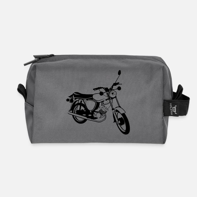 simson s51 Moped Legende DDR Osten Illustration - Recycelte Kulturtasche - Anthrazit