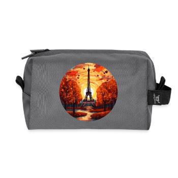 Herbstlicher Eiffelturm: Paris im Herbstlaub - Recycelte Kulturtasche - Anthrazit - Vorne