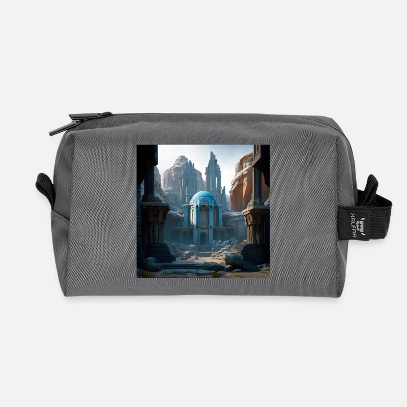City 01 - Recycled Toiletry Zip Bag - anthracite