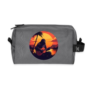 Gorilla-Gitarrist im Sunset: Akustik-Vibes Design - Recycelte Kulturtasche - Anthrazit - Vorne