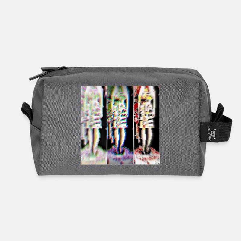 Digitale Pixelkunst woman - Recycelte Kulturtasche - Anthrazit