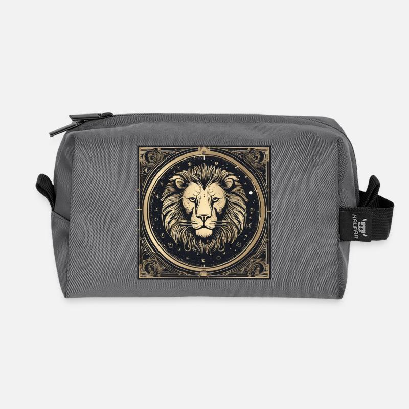 Zodiac Leo - Recycelte Kulturtasche - Anthrazit