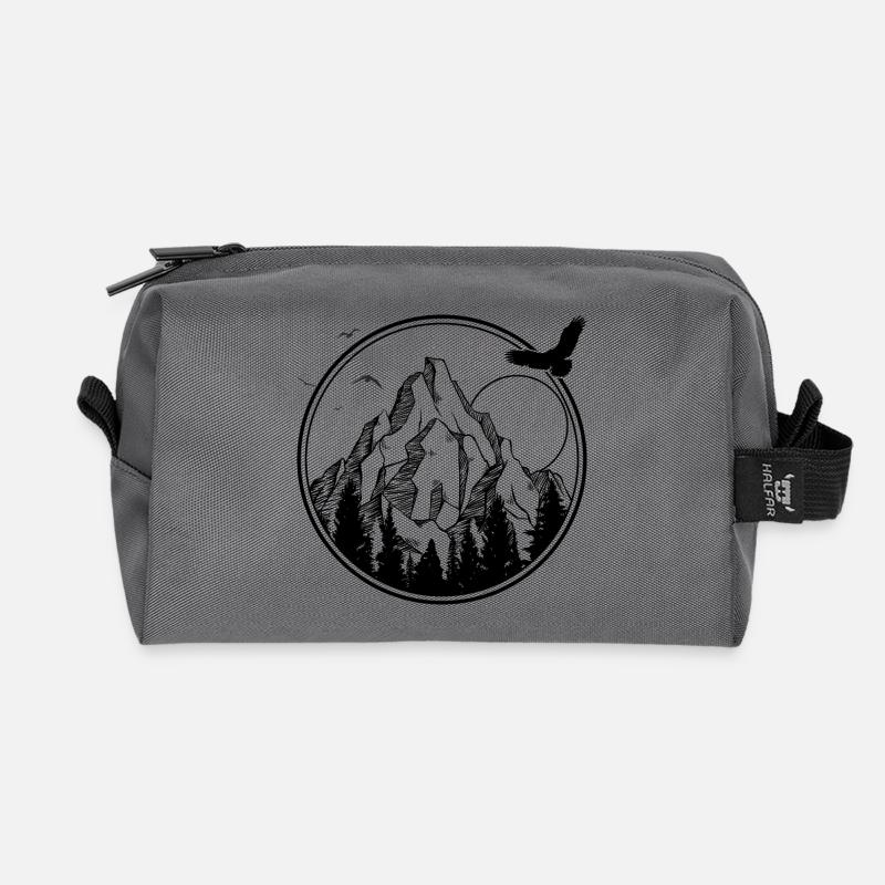 Mitternachtsvogel-Silhouette - Recycelte Kulturtasche - Anthrazit