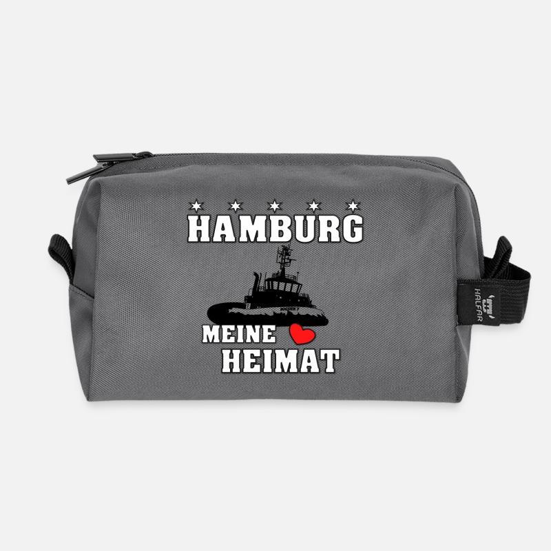 Hamburger Heimat 2 - Recycelte Kulturtasche - Anthrazit