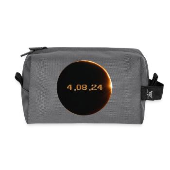Solar Eclipse 2024 - Recycled Toiletry Zip Bag - anthracite - Front
