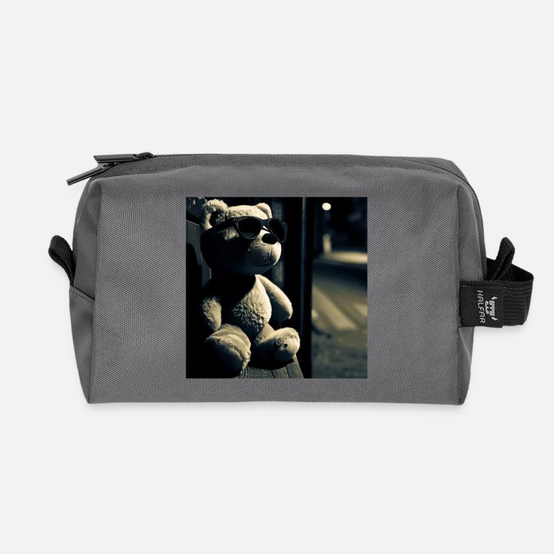 Wating Noir Teddy - Recycelte Kulturtasche - Anthrazit