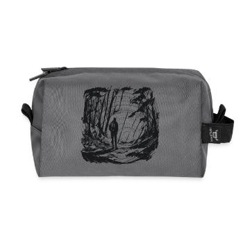 Let's go somewhere - Recycelte Kulturtasche - Anthrazit - Vorne