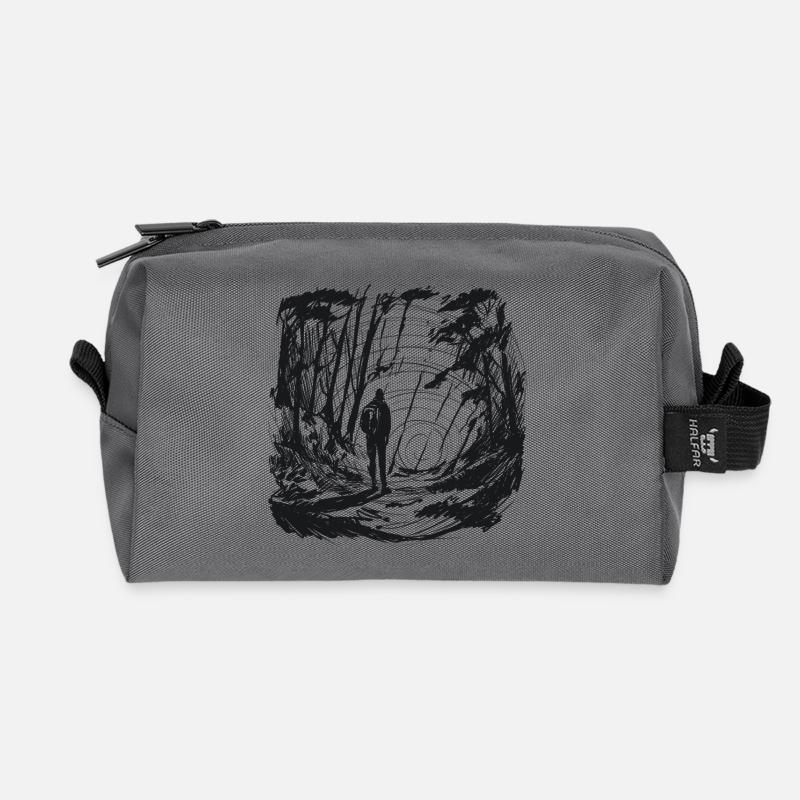 Let's go somewhere - Recycelte Kulturtasche - Anthrazit
