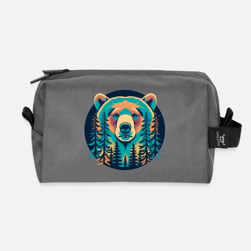 Grizzly - Recycelte Kulturtasche - Anthrazit