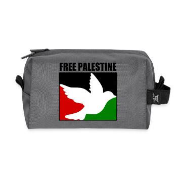 Free palestine - Trousse de toilette en tissu recyclé - anthracite - Devant
