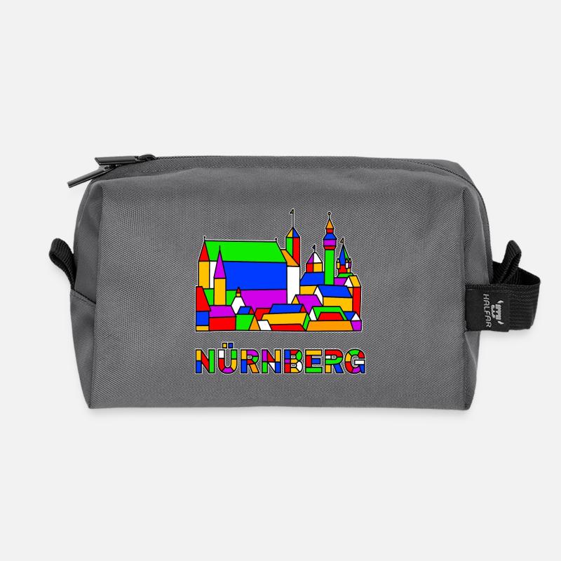 Nürnberg - Burg - Pop-Art - Recycelte Kulturtasche - Anthrazit