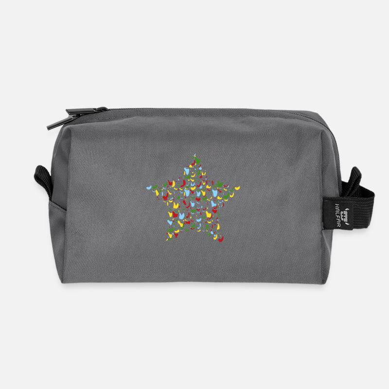 Sternfleckchen - Recycelte Kulturtasche - Anthrazit