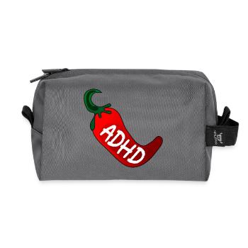 NEUORDIVERSITY ADHD PEPERONI - Recycled Toiletry Zip Bag - anthracite - Front