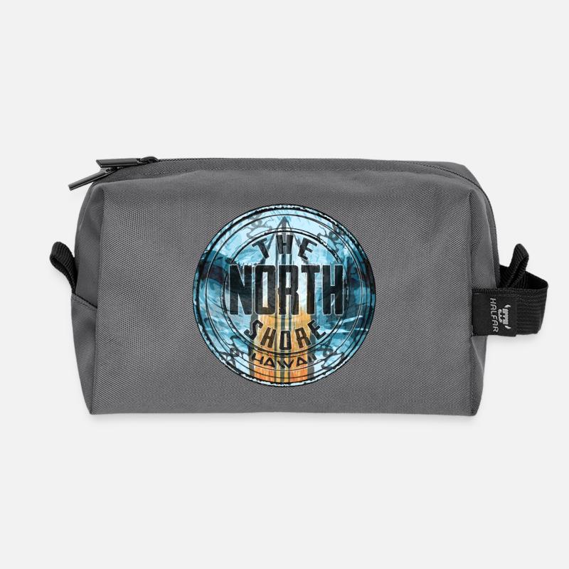 Northshore Hawaii - Recycled Toiletry Zip Bag - anthracite