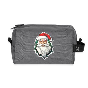 Santa Claus - illustration - Recycled Toiletry Zip Bag - anthracite - Front