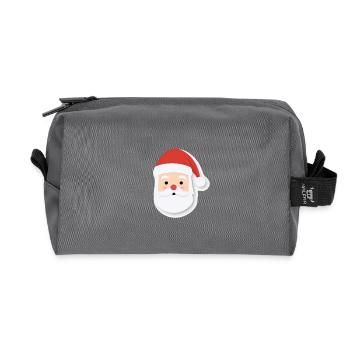 Santa Claus - illustration - Recycled Toiletry Zip Bag - anthracite - Front