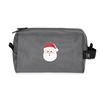 Weihnachtsmann - Illustration - Recycelte Kulturtasche - Anthrazit - Vorne