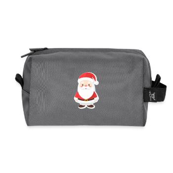 Santa Claus - illustration - Recycled Toiletry Zip Bag - anthracite - Front