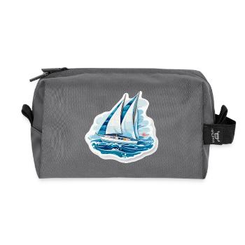 Segelboot - Illustration - Recycelte Kulturtasche - Anthrazit - Vorne
