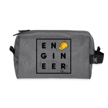 Carrière, Ouvrier De La Construction, Dire, Profession, Gagner De L’argent - Trousse de toilette en tissu recyclé - anthracite - Devant