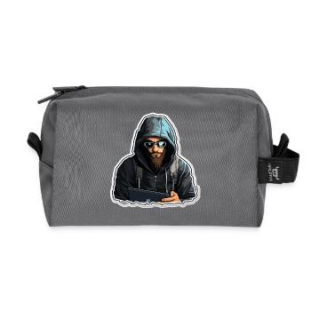 Hacker éthique - Illustration - Trousse de toilette en tissu recyclé - anthracite - Devant