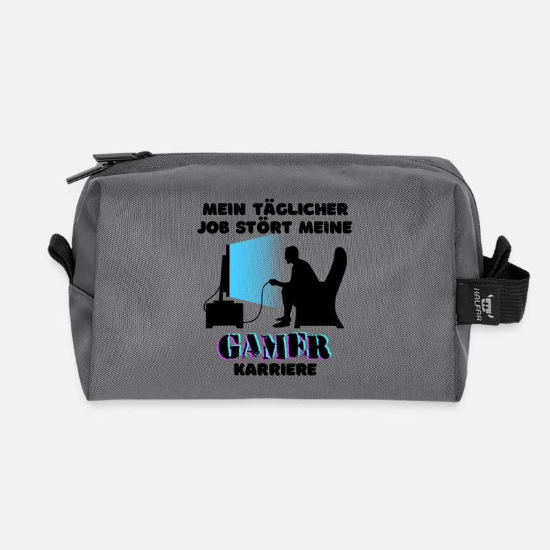 Gamer Job Statement Karriere Arbeit Workaholic - Recycelte Kulturtasche - Anthrazit