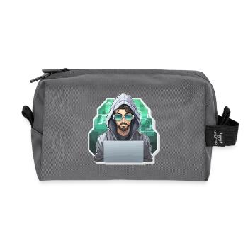 Ethical Hacker - Illustration - Recycelte Kulturtasche - Anthrazit - Vorne